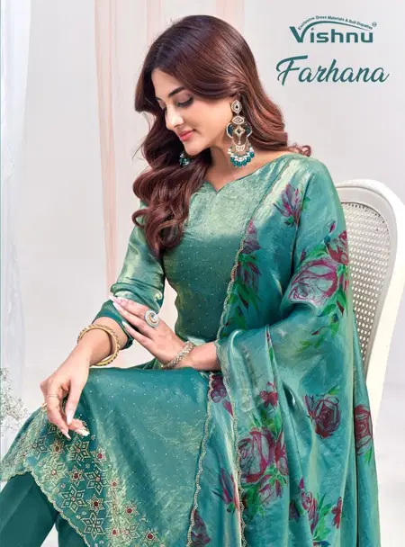 Farhana By Vishnu Frendy Silk Dress Material Wholesale Online
